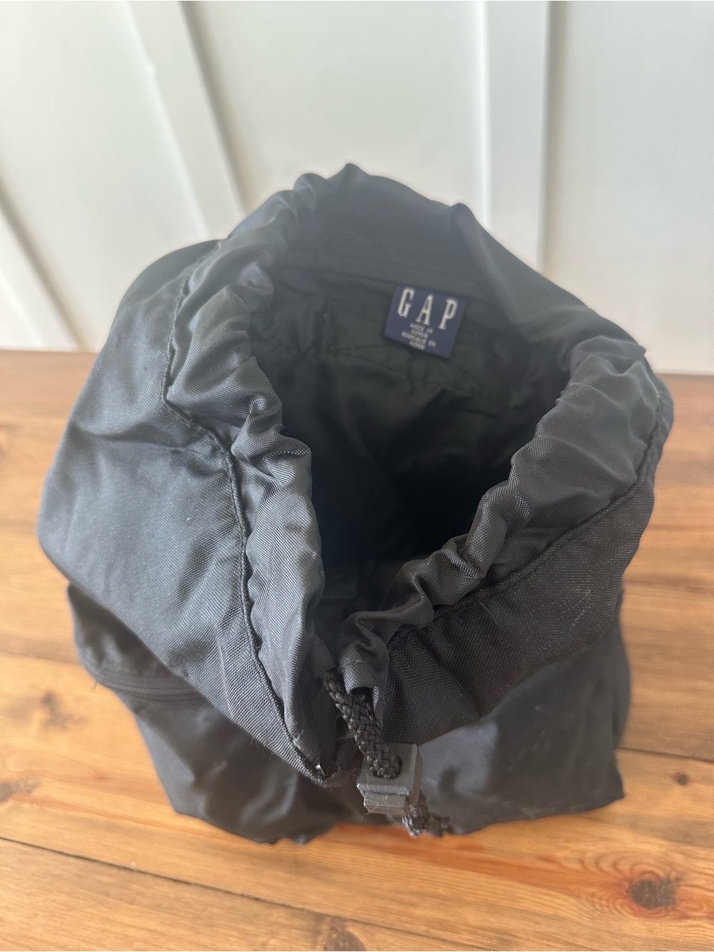 GAP Black Drawstring Backpack